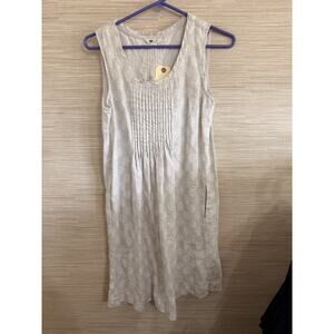 Garnet Hill Women's Tank Dress 100% Linen NWT